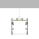 Perfil de Aluminio Fate Lacado Negro - 2 Metros. Mod. LM3786