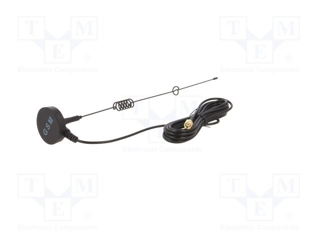Antena GSM 5dBi imán 50Ω 824-960MHz 1710-2700MHz 3 metros. Mod. GSM-ANT024
