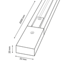 Carril Monofásico reforzado 1 metro negro. Mod. LM3206