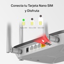 Router 4G Wifi SIM CAT4 AC1200 Mercusys. Mod. MB135-4G