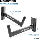 Pareja de Soportes metálicos para Altavoz en Pared 25kg Vonyx. Mod. WMS-02