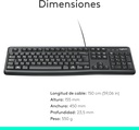 Teclado con cable OEM USB negro Logitech. Mod. K120