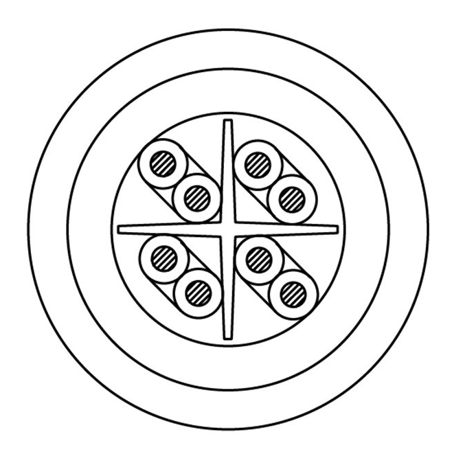 Cable de red CAT6 - U/UTP flex 0.22 mm² HighFlex Procab. Mod. BCT60U
