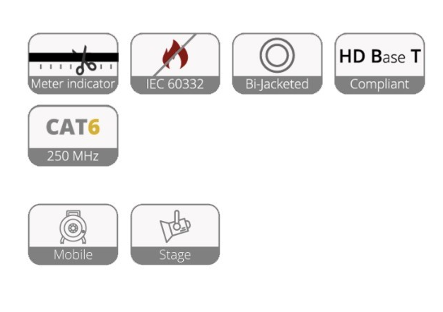 Cable de red CAT6 - U/UTP flex 0.22 mm² HighFlex Procab. Mod. BCT60U
