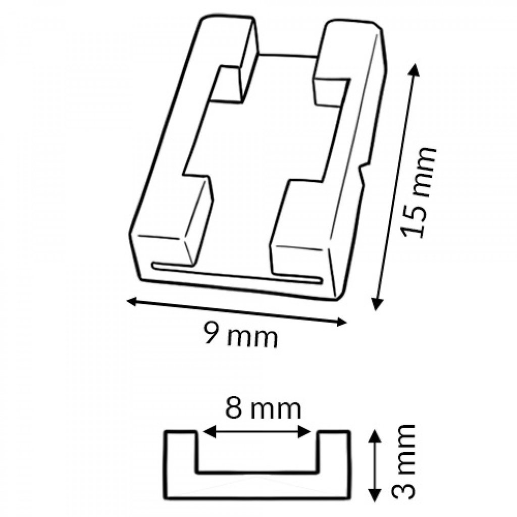 Conector Para Tira Led 8Mm 12V/24V 2 Pin. Mod. LM2932