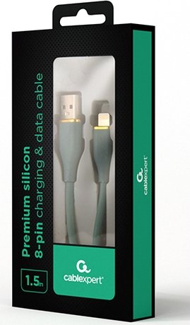 Cable USB a Lightning 8 Pines (Carga & Transferencia) Metal Plata 1m Biwond. Mod. 804108