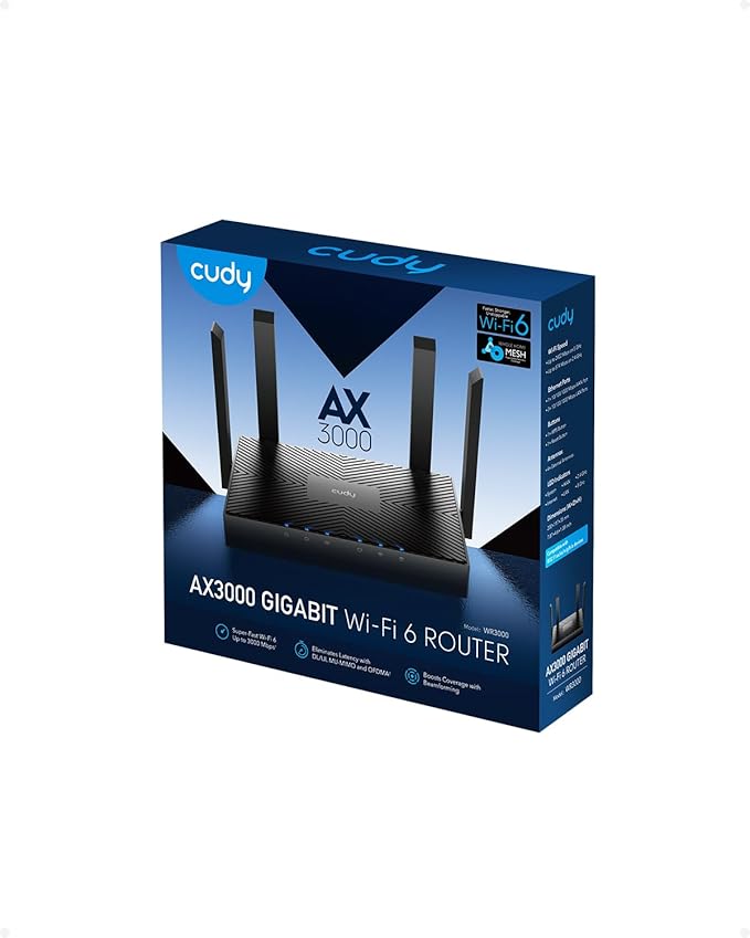 Router wifi 6 Gigabit Mesh Cudy. Mod. WR3000