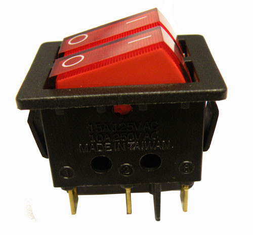 INTERRUPTOR LUMINOSO 6P. (DPDT) ON- ON, 250V. 10A, COLOR ROJO. Mod. 3819R-7327.jpg