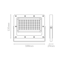 Foco proyector LED SMD Kado 50W 4000K 5900lm IP65. Mod. 555030NW
