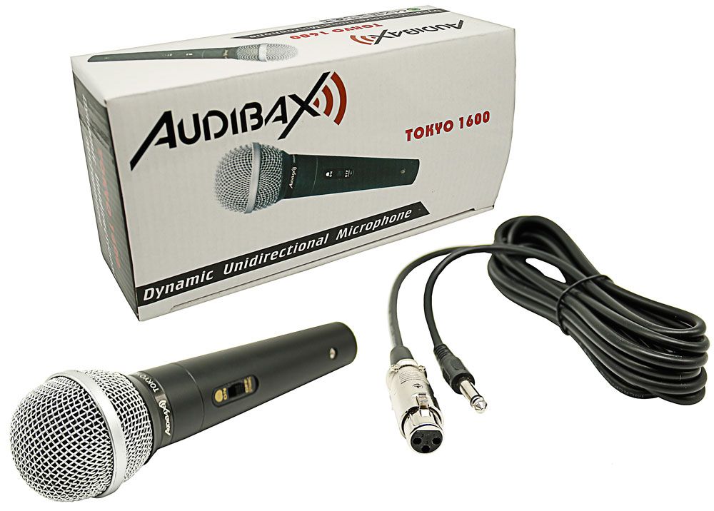Micrófono de mano cardioide metálico Audibax. Mod. TOKYO 1600