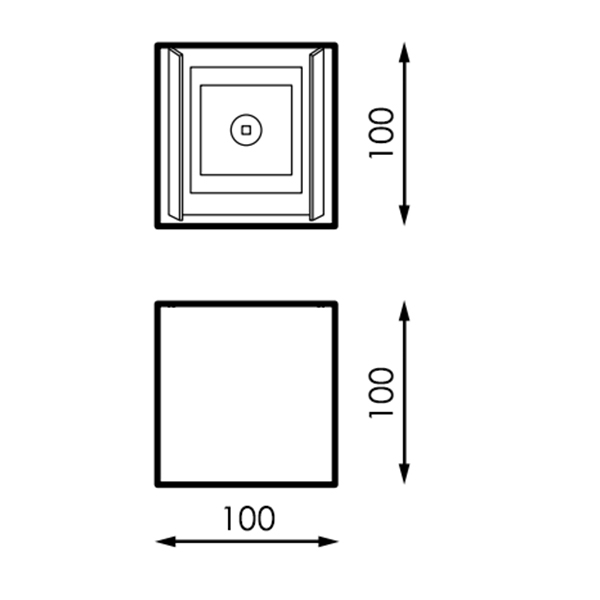 Aplique de Pared Led White Cube 12W Ip54 CCT. Mod. LM6183