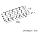 Caja clasificadora con 12 departamentos ajustables. Mod. CM054