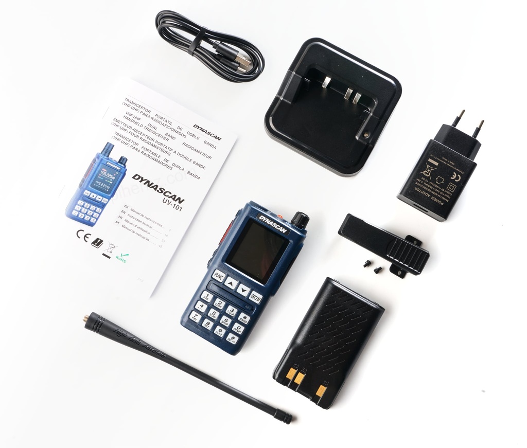 Walkie doble banda emisora 2 metros Dynascan. Mod. UV-101