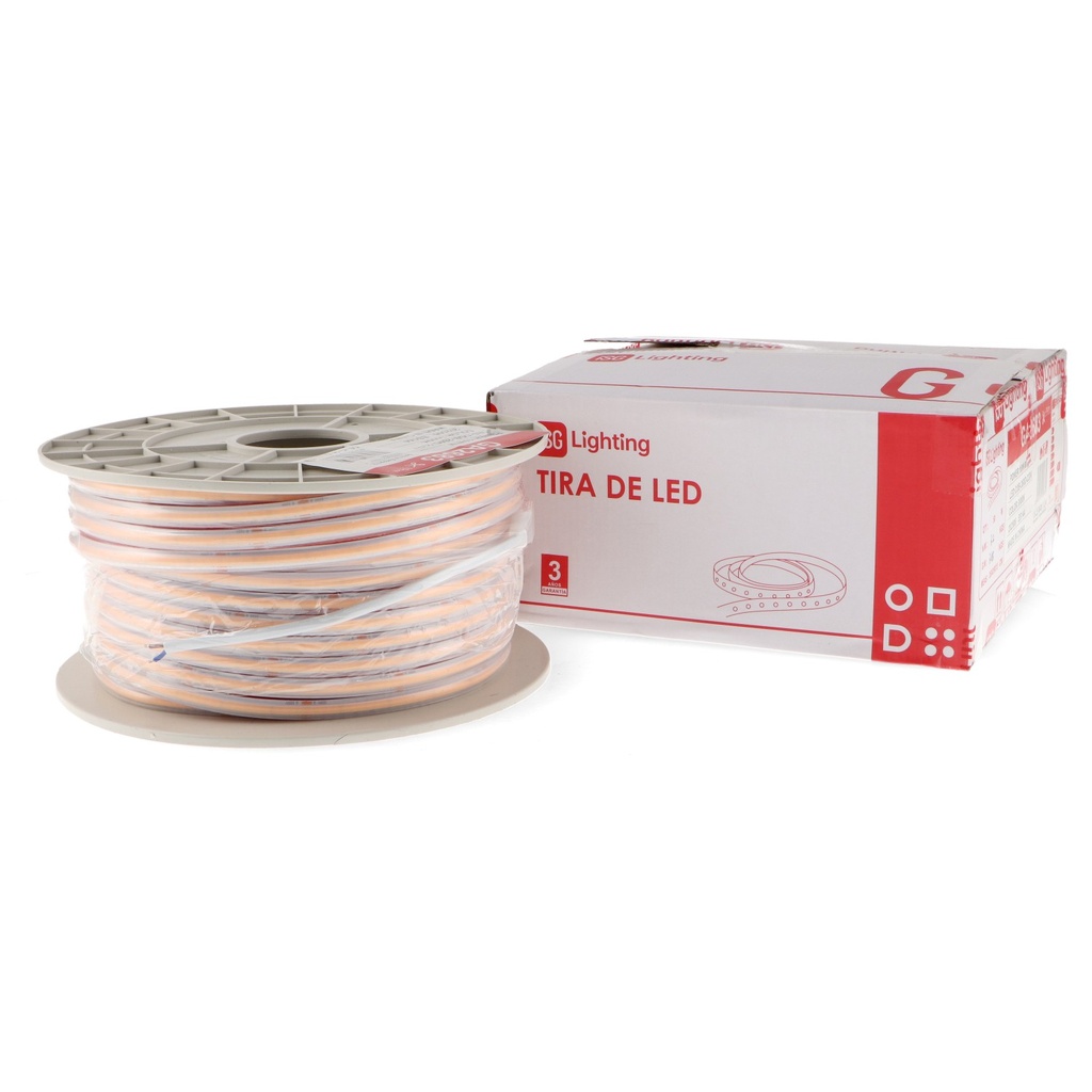 Tira de Led 220V Cob Point 10W/m Ip65 - 50 Metros 3000K. Mod. GA2683