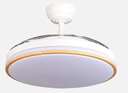 Ventilador techo aspas retráctiles 60W blanco/haya. Mod. RELAMPAGO