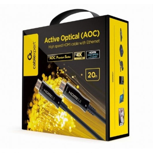Cable HDMI de Alta Velocidad con Óptica Activa AOC con Ethernet 20m. Mod. CCBPHDMIAOC20M02