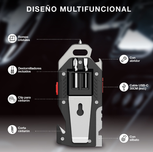 Linterna LED COB de seguridad 10W. Mod. 201825025