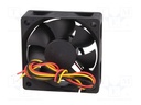 Ventilador axial 12VDC 60x60x20mm 3 hilos. Mod. MF60202V1-G99-A