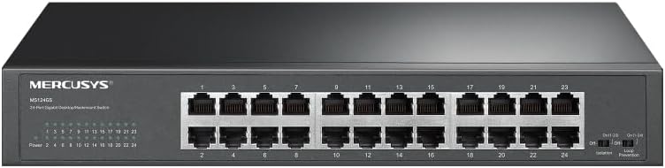 Switch 24 puertos 10/100/1000 Mercusys rack. Mod. MS124GS