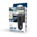 Cargador rápido de mechero 2xUSB tipo C 40W. Mod. TA-UC-C2PD40-CAR-01