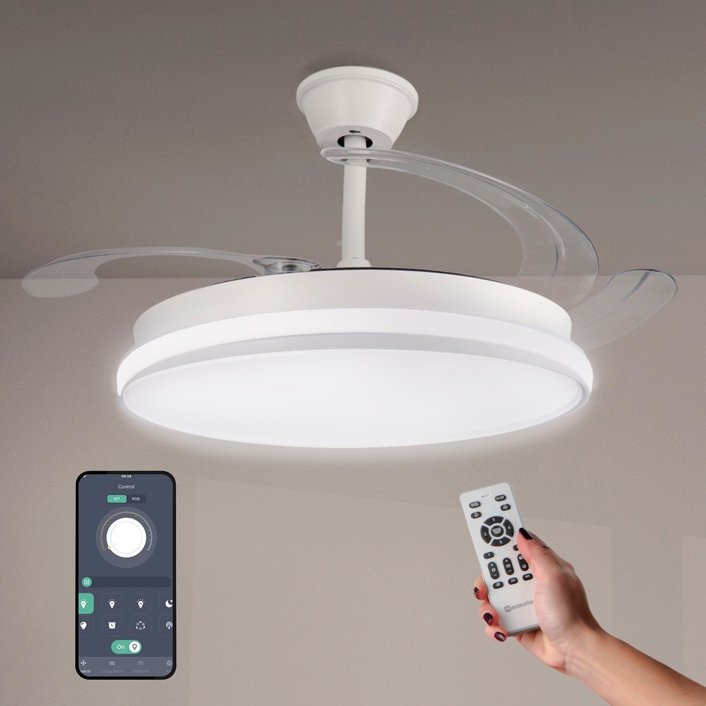 Ventilador de Techo Led White Heer Smart ø107 Cm. Mod. LM8837