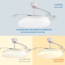 Ventilador de Techo Led White Heer Smart ø107 Cm. Mod. LM8837