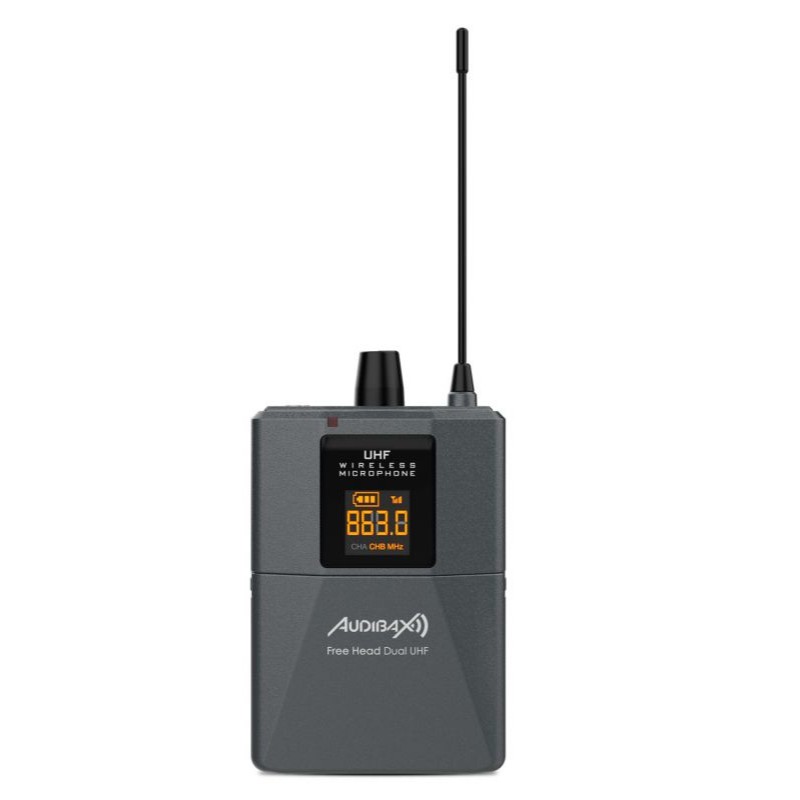 Pack 2 micrófonos de diadema inalámbrico UHF Audibax. Mod. Missouri Free Head Dual UHF