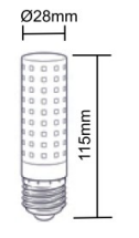 Bombilla LED 12W E27 6500K PULGA. Mod. 81.119/DIA