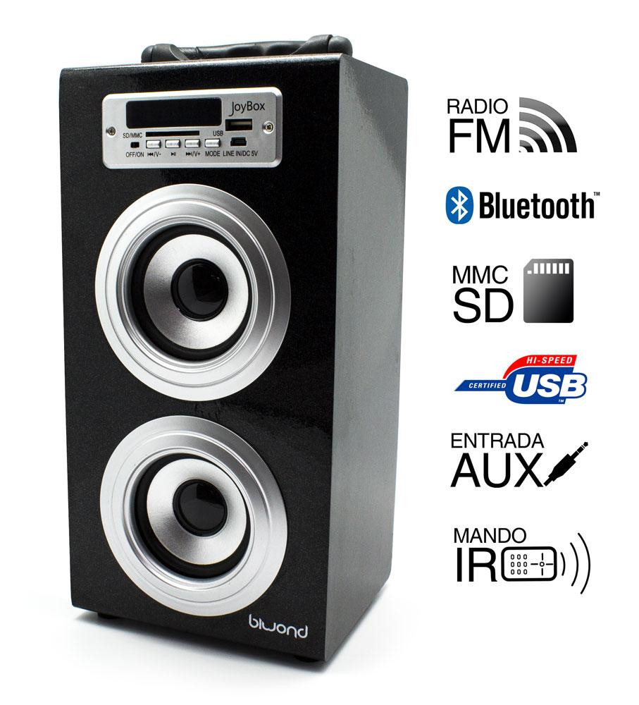 Torre música reproductor USB Bluethooth negro Joybox. Mod. 50600-6167.jpg