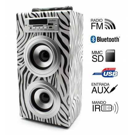 Torre música reproductor USB Bluethooth zebra Joybox. Mod. 50603-7258.jpg