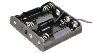 [33033] Portapilas plano para 4 pilas de 1'5V (6V). Mod. 33.033
