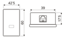 Base telefónica superficie CAT.5e. Mod. 39.111/8/8