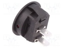 Interruptor ROCKER Posiciones:2 OFF-ON 12A/250VAC rojo IP40. Mod. 1881.1104