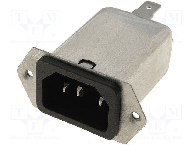 Conector de alimentación AC conector hembra macho 15A 250VCA. Mod. 5120.1007.0