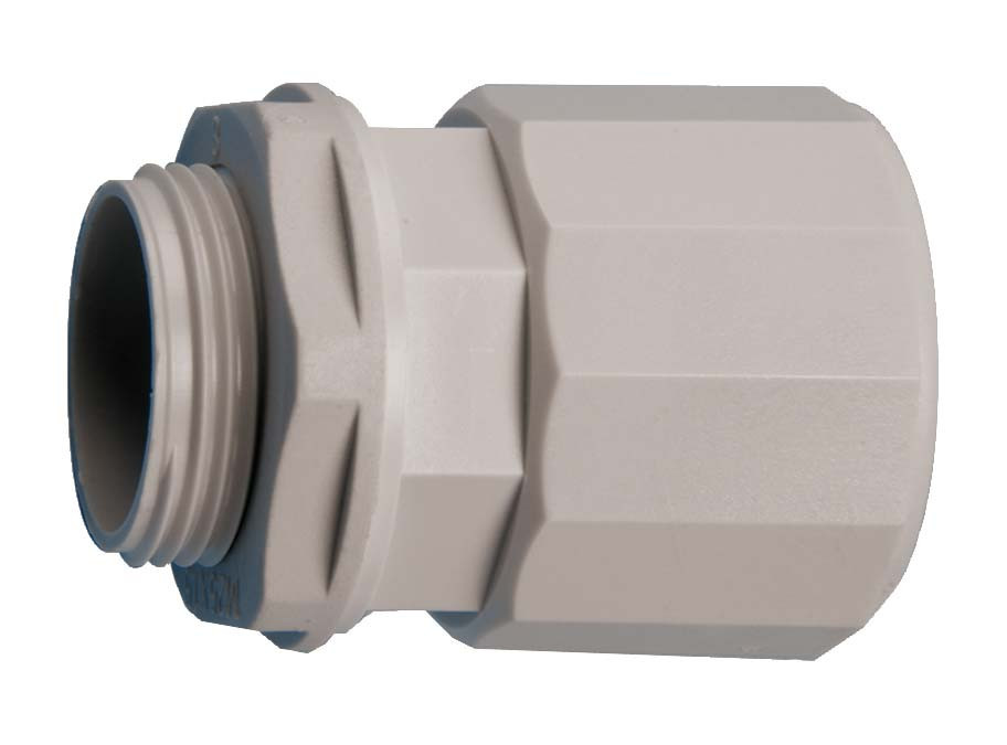 Racor roscado tubo rígido LH M32 IP67 gris RTS32. Mod. 43.3200.0
