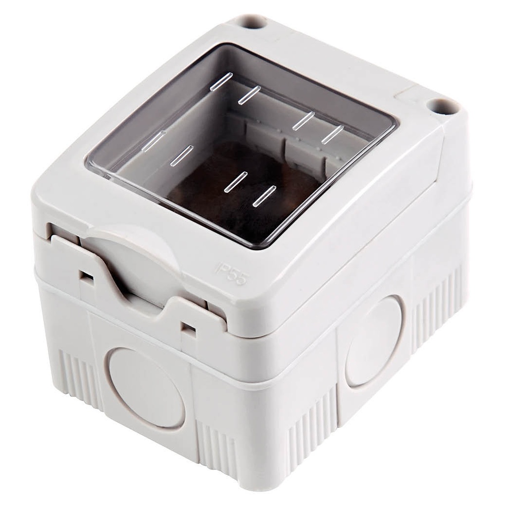 [001203764GSC] Caja superficie mecanismo estanco 2 módulos IP55 GSC. Mod. 001203764