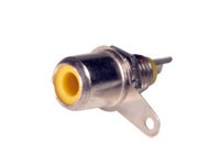 [0114AAVA] Conector hembra RCA. Fijación a rosca. Amarillo. Mod. 0114-A