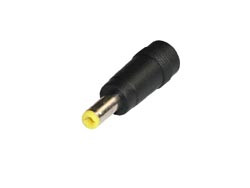 [0263C2AVA] Adaptador Jack Hembra alim. 5.5x2.1 a Jack Macho alim. 5.5x2.5 CON FLEJES. Mod. 0263/C2