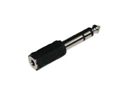Conector Adaptador Jack macho ø6,3 mm.Stereo a Jack Hembra ø3,5 mm. Mono. Mod. 0297