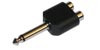 Adaptador 2RCA hembras a jack macho 6.3mm mono. Mod. 0306AVA