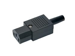 Conector Clavija hembra aérea IEC320/CEE22. Desmontable. 10A./250V. Mod. 0416