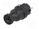 Clavija macho PE 2p+TT 16A PCE. Mod. 00115N