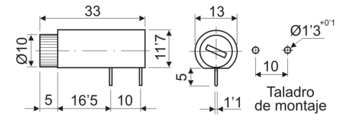 Portafusible para circuito impreso. Mod. 06012