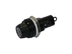 Portafusible para fusibles de 5x20mm. Cierre a rosca. 10A./250V. Fijación a Rosca. Mod. EL7000003