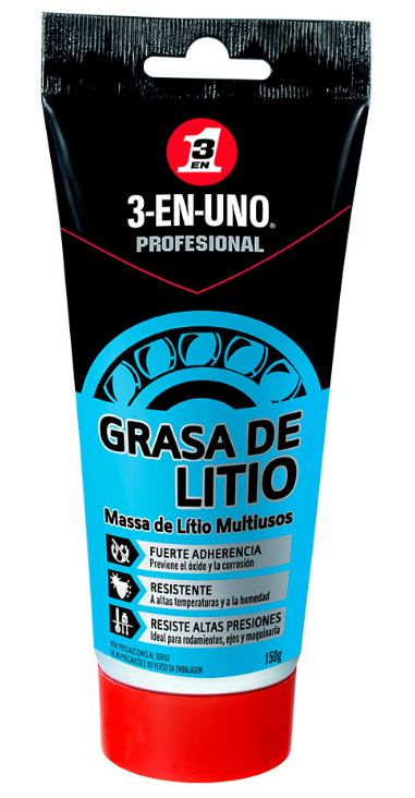 TUBO DE GRASA DE LITIO MULTIUSOS 150GR 34167 3 EN 1. Mod. 08284