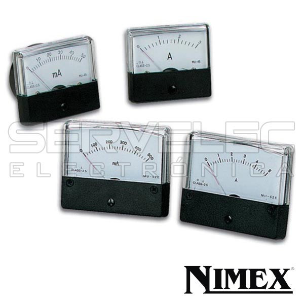 Voltímetro de panel DC 0 - 15V  70x60 NIMEX. Mod. NI-670