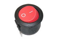 Interruptor unipolar redondo  6A boton rojo  946R