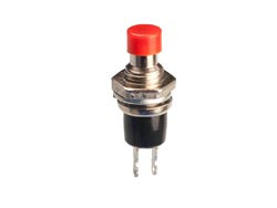 [1002RAVA] Pulsador miniatura circuito abierto. Soldable. Rojo. Mod. 1002-R