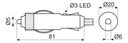 Conector enchufable a base encendedor eléctrico automóvil 12V - 24V Electro DH. Con fusible. Mod. 10.209/F/P