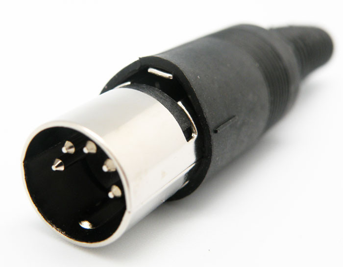 [1037ELG] Conector DIN MACHO AEREO, 5P-180º soldar 0105I5. Mod. DC002